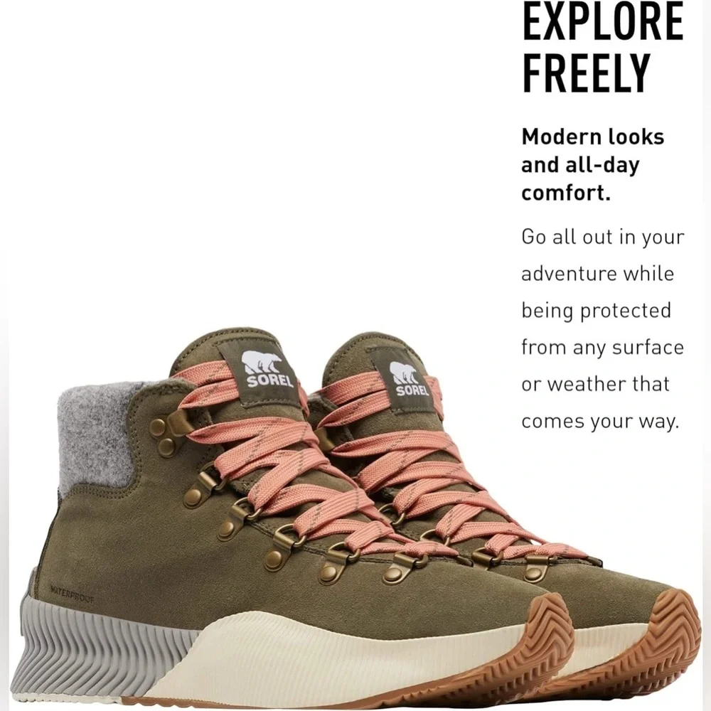 Sorel Out N' About III Conquest Waterproof Boot in Omega Taupe - Picture 1 of 14